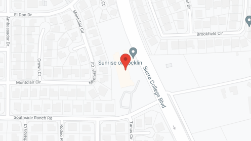 Map of the neighborhood around Sunrise of Rocklin