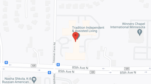 Map of the neighborhood around Tradition Living