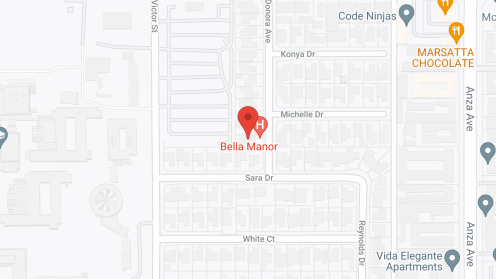 Map of the neighborhood around Bella Manor