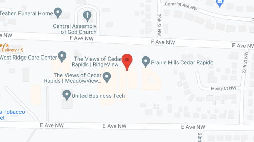 Map of the neighborhood around Ridgeview Assisted Living