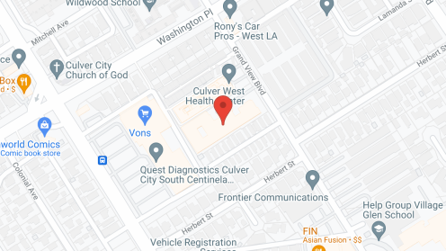 Map of the neighborhood around Ivy Park at Culver City
