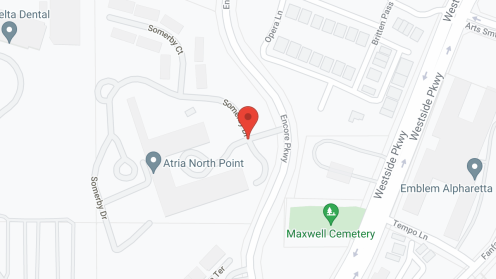 Map of the neighborhood around Atria North Point