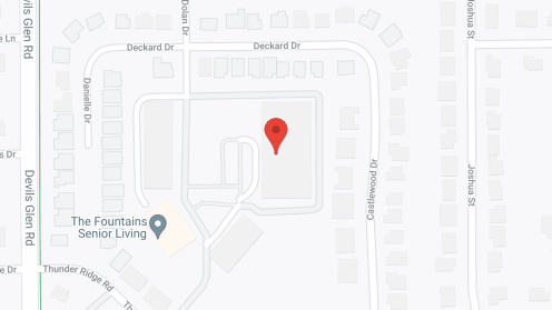Map of the neighborhood around The Fountains