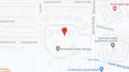 Map of the neighborhood around Brookdale Cedar Springs