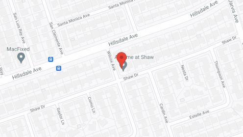 Map of the neighborhood around A Home at Shaw