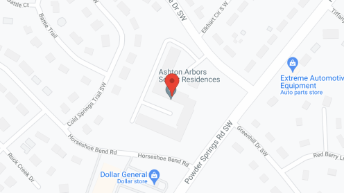 Map of the neighborhood around Ashton Arbors