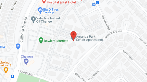 Map of the neighborhood around Amanda Park