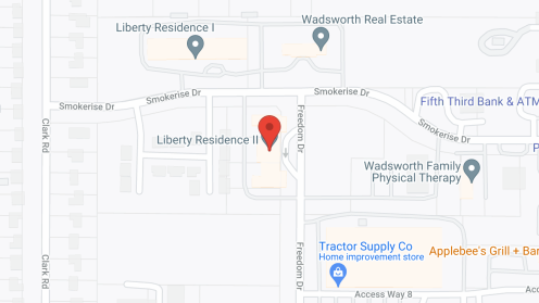Map of the neighborhood around Liberty Residence II