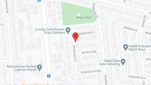 Map of the neighborhood around Eva's Gardens