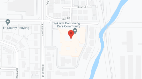 Map of the neighborhood around Creekside Continuing Care Community