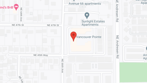 Map of the neighborhood around Vancouver Pointe