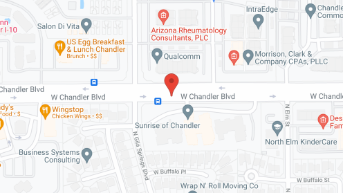Map of the neighborhood around Sunrise of Chandler