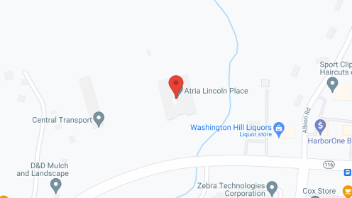 Map of the neighborhood around Atria Lincoln Place