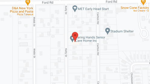 Map of the neighborhood around Caring Hands