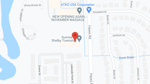 Map of the neighborhood around Sunrise of Shelby Township