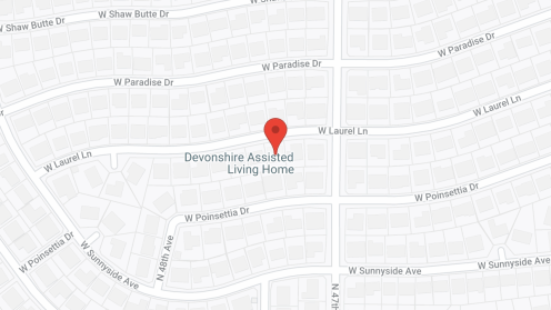Map of the neighborhood around Sage House Laurel I and II