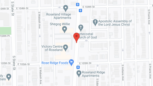Map of the neighborhood around Victory Centre of Roseland