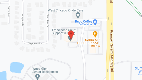 Map of the neighborhood around Franciscan Court