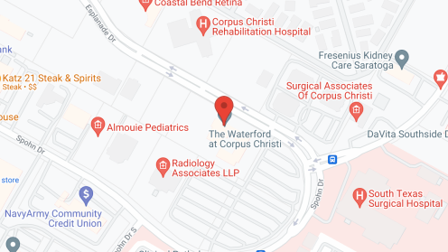 Map of the neighborhood around The Waterford at Corpus Christi