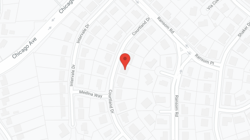 Map of the neighborhood around Courtland Villa