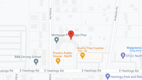 Map of the neighborhood around Cornerstone Court