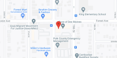 The Rose of Des Moines in google map
