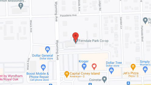 Map of the neighborhood around Oakridge Manor