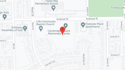 Map of the neighborhood around Cambridge Square Assisted Living