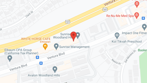Map of the neighborhood around Ivy Park at Woodland Hills