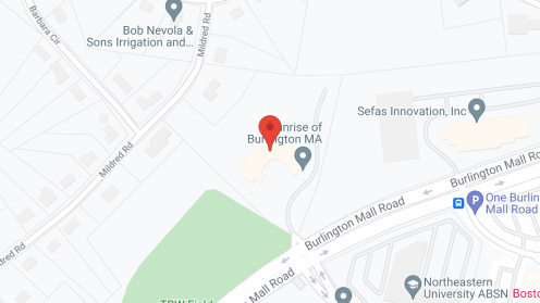 Map of the neighborhood around Sunrise of Burlington MA