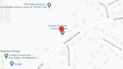 Map of the neighborhood around Amelia Gardens