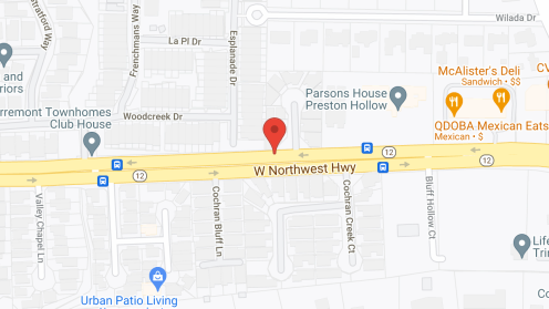 Map of the neighborhood around Parsons House Preston Hollow