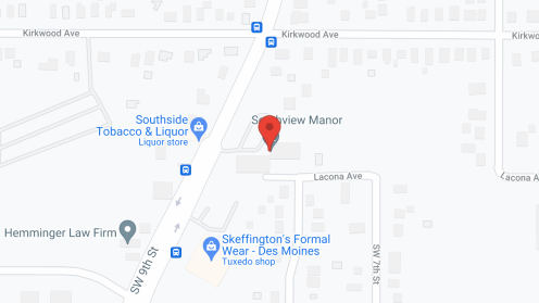 Map of the neighborhood around South View Manor