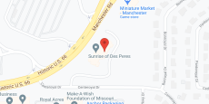 Sunrise of Des Peres in google map