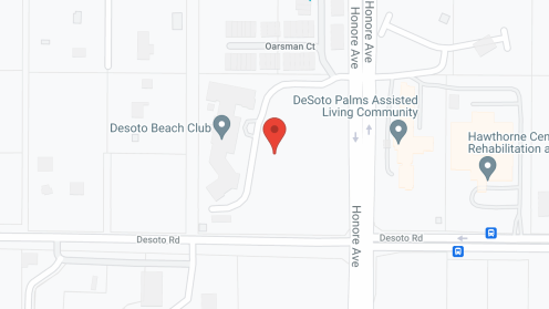 Map of the neighborhood around Beach Club by Sky Active Living