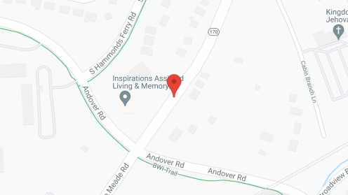 Map of the neighborhood around Inspirations at Linthicum