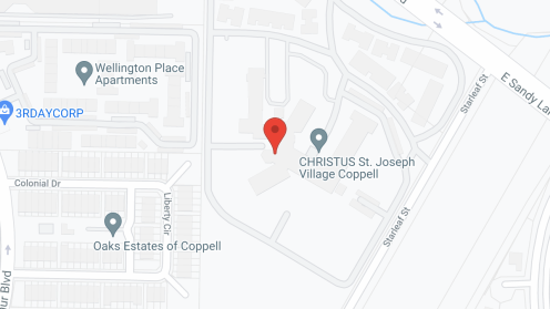Map of the neighborhood around CHRISTUS St. Joseph Village