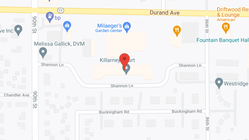 Map of the neighborhood around Killarney Kourt