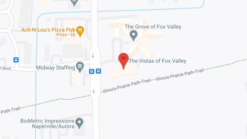 Map of the neighborhood around The Vistas Fox Valley