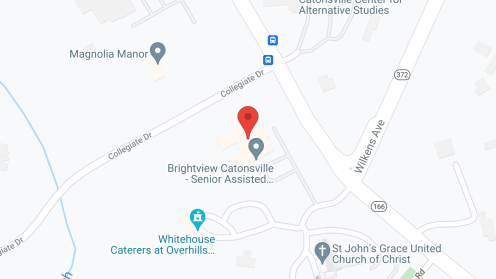 Map of the neighborhood around Brightview Catonsville
