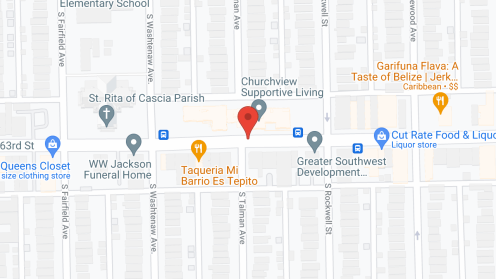 Map of the neighborhood around Churchview Supportive Living