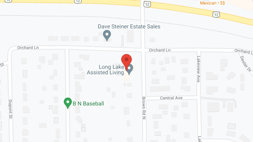 Map of the neighborhood around Long Lake Assisted Living