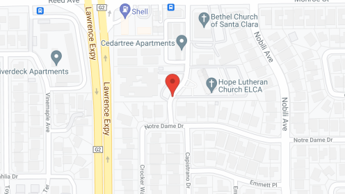 Map of the neighborhood around Pacific Gardens