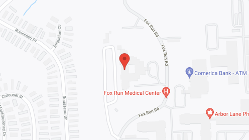 Map of the neighborhood around Fox Run