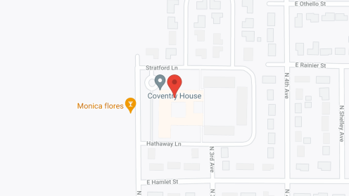 Map of the neighborhood around Coventry House