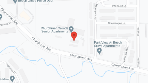 Map of the neighborhood around Churchman Woods
