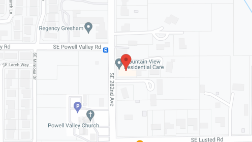 Map of the neighborhood around Mountain View RCF and Homes