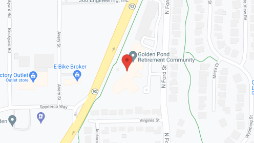 Map of the neighborhood around Golden Pond Retirement Community