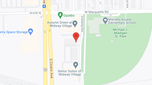 Map of the neighborhood around Autumn Green at Midway Village