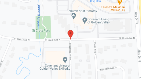Map of the neighborhood around Covenant Village of Golden Valley